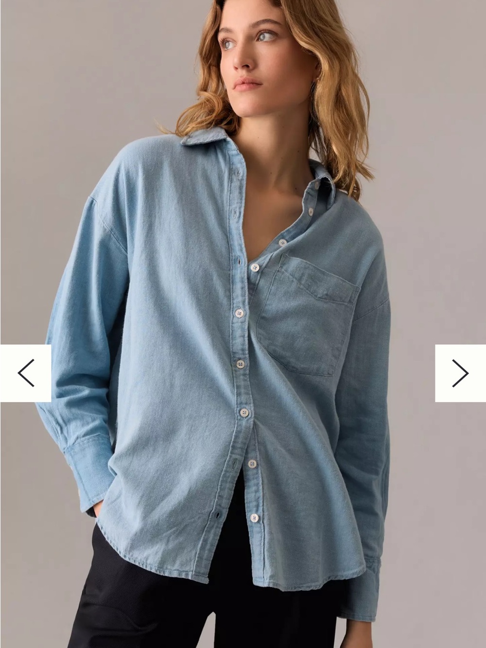 Maeve by Anthropologie The Bennet Buttondown Shirt Chambray Edition size M - Picture 12 of 12